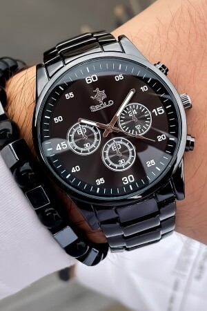Steel Cord Men's Wristwatch with Waterproof Bracelet Gift - S.Polo