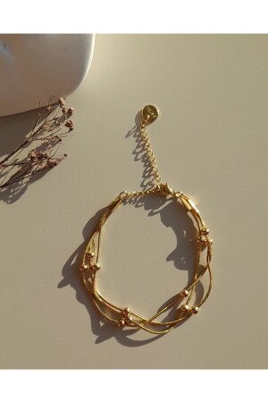 STEEL DORICA GOLD BRACELET - Opia Jewelry