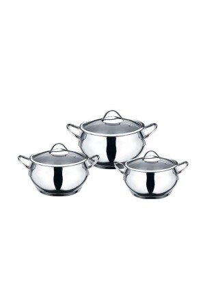 Steel Elit 3-Piece Small Casserole and Pot Set KHRMNLRD-708 - Kahramanlar