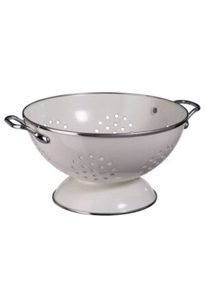 Steel-enamel Strainer Meridyendukkan 22 Cm White Color Strainer-colander - Ikea