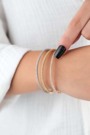 STEEL GOLD - ROSSE - SILVER COLOR 3-PIECE ZIRCON STONE WATERWAY BRACELET SET WITHOUT DISCOLOUR - Jack Ferrero