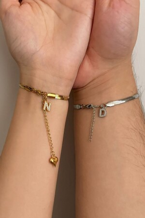 Steel Italian Chain Couple Lover Friendship Bracelet - Okko Store