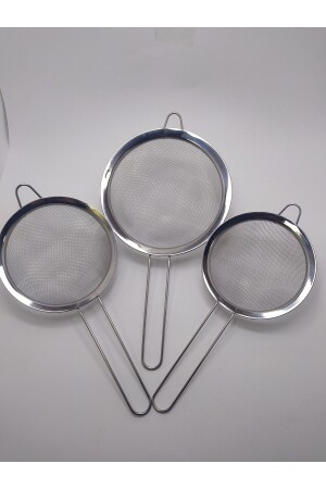 Steel Kitchen Strainer 3 Size Kitchen Strainer 25-25,5-28cm 66 - DİBA AVM