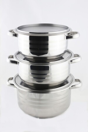 Steel Pot Set M 20-22-24 Cm MAREATNCR001 - Area