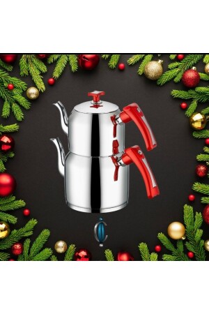 Steel Sahra Family Size Teapot 9507KŞF - İNTER CELİK