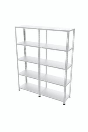 Steel Shelf 5 Layer Double 43x120x200 Cm Galvanized Steel Shelf 5KDGCR4360 - Genel Markalar