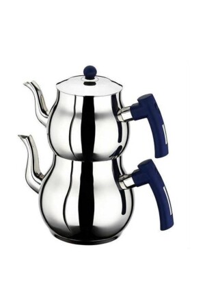 Steel Teapot Coral Model Family Size Teapot Red EMRINTER43 - İnter