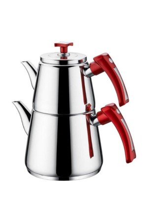 Steel Teapot Hanzade Medium Size Teapot EMRINTER41 - İnter