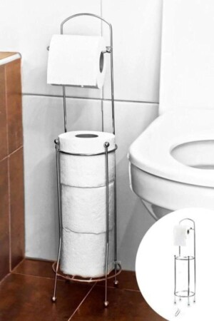 Steel Toilet Paper Holder BAZOUKA with Spare Chamber - LarinHome