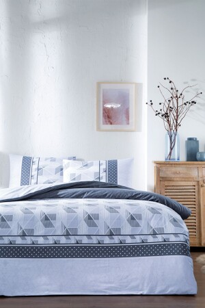 Stein Single Duvet Cover Set PR-EVTEKSTILI-57439900697 - FLORETTA