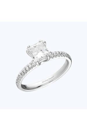 Stein-Solitärring mit Diamantgriff - Altınbaş