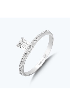 Stein-Solitärring mit Diamantgriff - Altınbaş