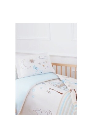 Stella Blue Baby Boy Duvet Cover Set with Blanket - Özdilek