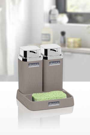 Stella Mink Chrome Twin Soap Dish Set OKY-466-1 - Okyanus Home