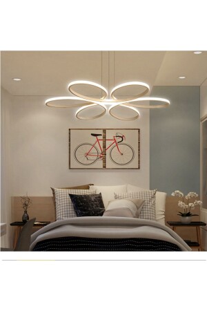 Stella Modern LED White Sports Chandelier Living Room Kitchen Bedroom Chandelier - Dekor Ev
