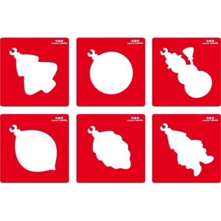 Stencils - Christmas Decorations 6 pcs. - Nowaszkola