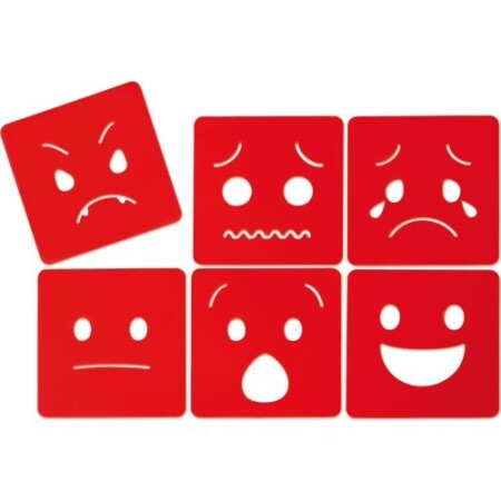 Stencils - Emotions 6 pcs. - Nowaszkola