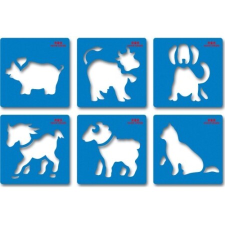 Stencils - Farm People 6 pcs. - Nowaszkola