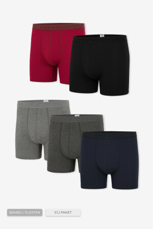 Steve Wolls Men's Colorful 5-Pack Long Leg Bamboo Boxer Shorts - 25204 - Steve Wolls