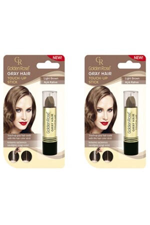 Stick to Cover Graues Haar Hellbraun 2 Stück Sacrujuacıkkahve - Golden Rose
