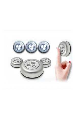 Stick Wireless Spot Lamp Battery Powered 3 LED Adhesive Spot Lamp (3 Pieces) - Yayke
