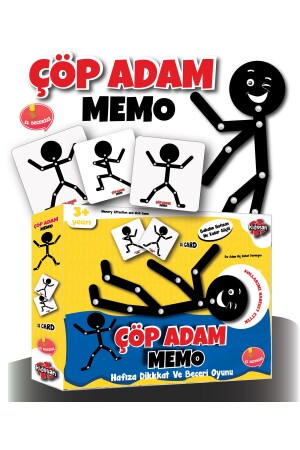 Stickman Memo Wooden Educational Card Box Game - Kidssan Games