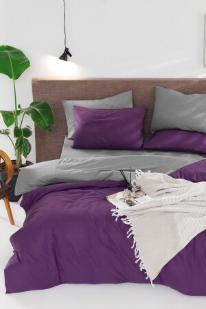 Stk Duvet Cover Set Double Double Sided Purple Çiğgri Ep-022857 - Enlora Home