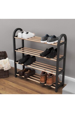 Sto-6710 Solid Shoe Rack with Wooden Rods - Sinbo