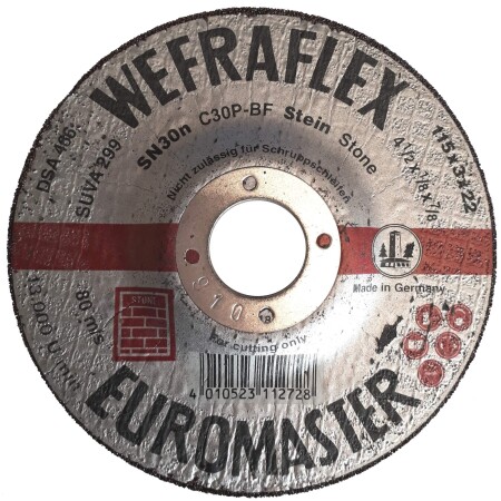 Stone cutting disc WEFRA SN24n 115x3x22mm - Wefra