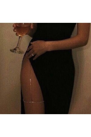 Stoned Leg Chain - Violette
