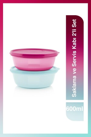 Storage and Service Container Set of 2 600 Ml eko144 - Tupperware