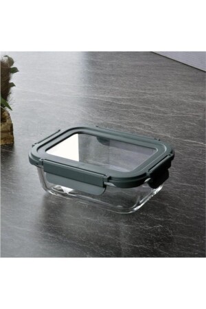 Storage Container with Locking Glass Lid 600 Ml Gray Thn84515 THN84515 - Tohana