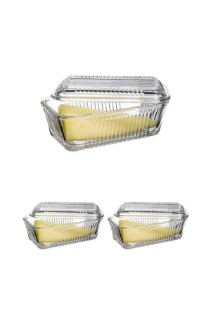 Storage Container Without Compartments, 3 Pieces for Jam, Honey, Breakfast. us06610000000000019 - Paşabahçe