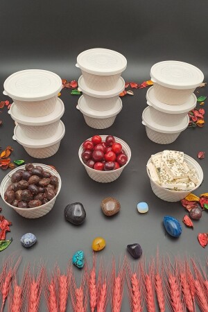 Storage Nutrition Container Snack Bowl Set of 12 Luxury Box Microwaveable and Deep Freezerable rt147iş489551 - SWENCRAFT