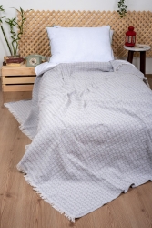 Store Leodikya Tek Kişilik Saçaklı Pike Ve Yatak Örtüsü Store leodikya tek kişilik pike - HOME MOD STORE