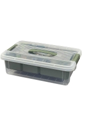 Stormax 6 Litre Bölmeli Kapaklı Çok Amaçlı Saklama Kutusu Organizer Yeşil Kapaklı Saklama Kutusu Organizer - HOBBY LİFE