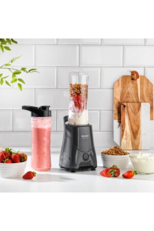 Stormy Personal Smothie Blender, Anthracite (400 Watt, 1 Piece 600 ml Bottle) 2S661-25029-ANT01 - Schafer