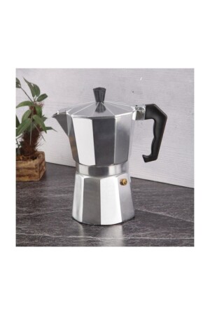 Stovetop Moka Pot 6 Cup Aluminum Coffee Espresso Pot. MENBAMOKA6 - yeni11