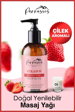 Strawberry Aromatherapy Edible Massage Oil 150 ml - Parnassos
