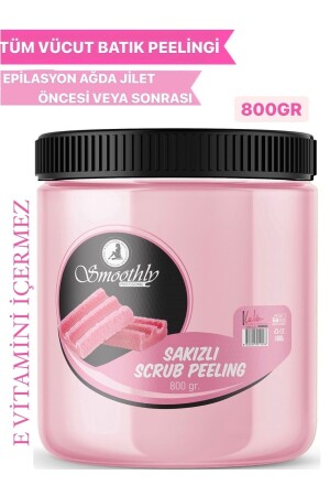 Strawberry Leg Peeling Ingrown Hair Peeling Gum 800g Does Not Contain Vitamin E - Smoothly