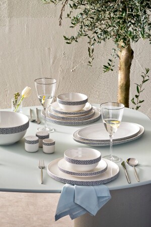 Streamline Fallon 59 Pieces New Bone Dinner Set for 12 People 153. 03. 08. 3499 - Karaca