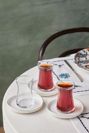 Streamline Hole 12 Piece Glass Tea Set for 6 Persons 165 ml - Karaca