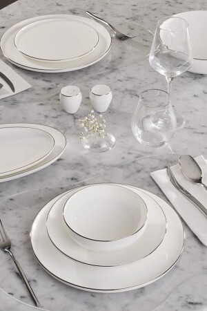 Streamline Meridian Platinum 59 Piece Dinner Set for 12 Persons 153. 03. 08. 2214-1 - Karaca
