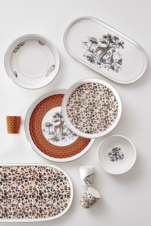 Streamline Safari 59 Pieces New Bone Dinner Set for 12 Persons 153. 03. 08. 2702 - Karaca