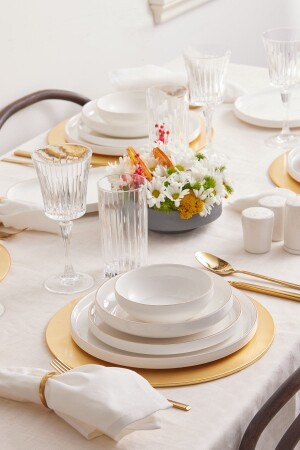 Streamline Saturn Gold 59 Piece Porcelain Dinner Set for 12 Persons 153. 03. 06. 1379 - Karaca