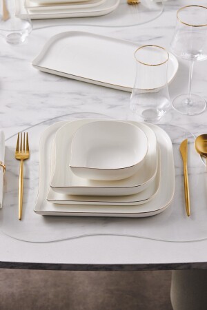 Streamline Slope 29 Piece Porcelain Dinner Set for 6 People 153. 03. 06. 9730 - Karaca