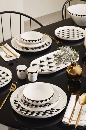 Streamline Tiranna 59 Pieces New Bone Dinner Set for 12 People 153. 03. 08. 2705 - Karaca