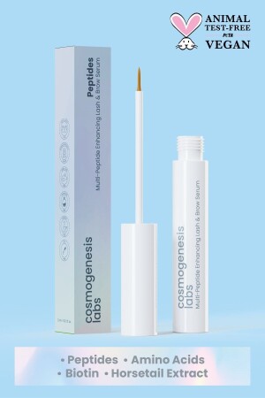 Strengthening Nourishing Water Based Eyebrow Eyebrow Serum 3ml Vegan Natural Ingredient Plump Appearance (1% BIOTIN) - Cosmogenesis Labs