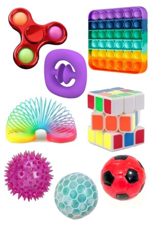 Stress Relief Set Popit Snapperz Pop It Stress Wheel Lighted Ball Intelligence Cube Stress Spring Stress Ball HYD-4117529-6937 - Hyd 