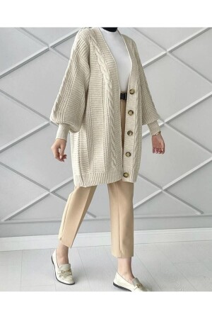 Strickjacke mit Strickmuster (80 cm) - Tesetturcemoda